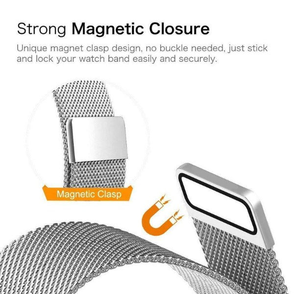 Silver Chain Replacement Band Strap For Apple Iwatch Series 1 (42mm/44mm/45mm/46mm/49mm)