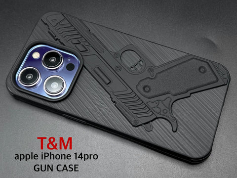 Gun Design Silicone case for Apple iphone 14 Pro