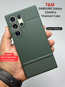 Titanium Green Parallax Silicone Case for Samsung S24 Ultra