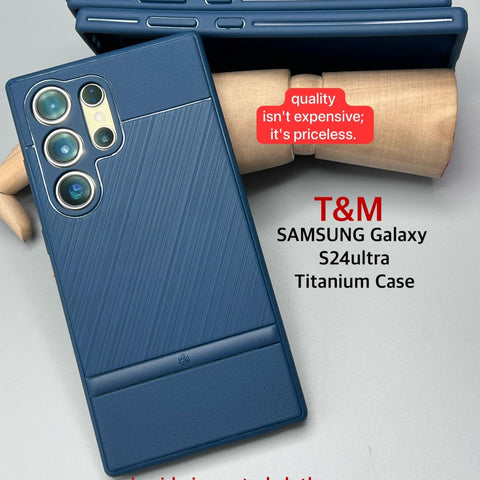 Titanium Blue parallax Silicone Case for Samsung S24 Ultra