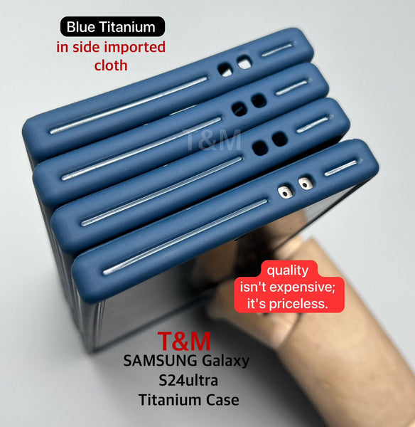 Titanium Blue parallax Silicone Case for Samsung S24 Ultra