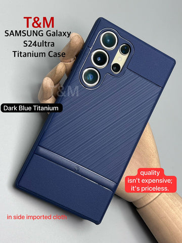 Titanium Dark Blue Parallax Silicone Case for Samsung S24 Ultra