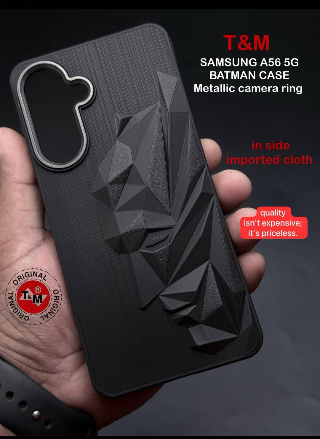 Superhero Engraved logo silicon Case for Samsung A56