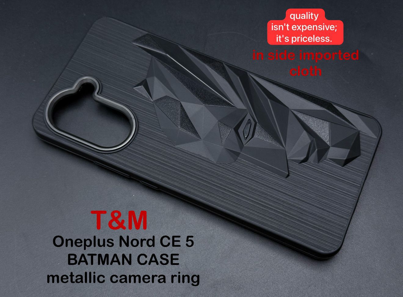 Superhero Engraved logo silicon Case for Oneplus Nord CE 5
