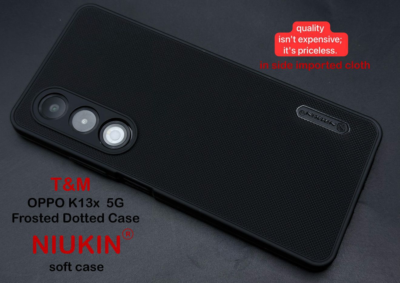 Black Niukin Silicone Case for Oppo K13X