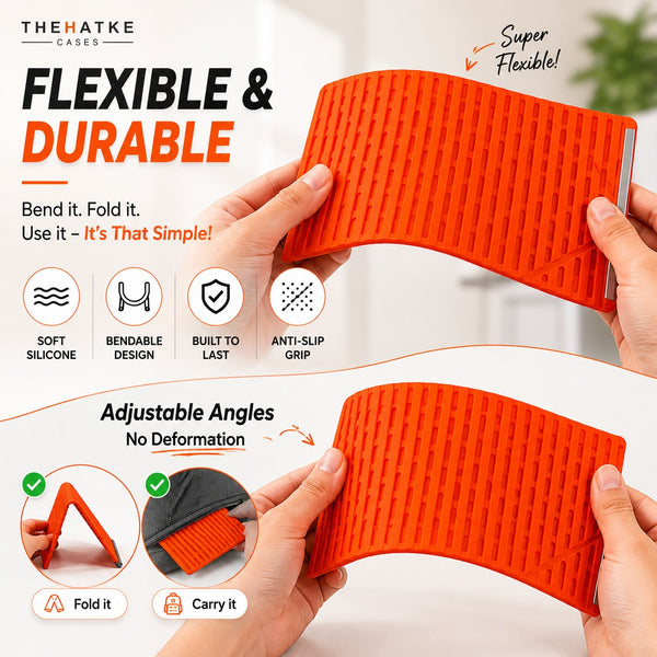Orange Magic foldable flexible silicone stand