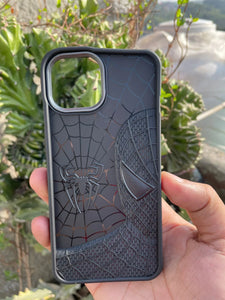 SP-Superhero Engraved logo silicon Case for Apple Iphone 15 Pro
