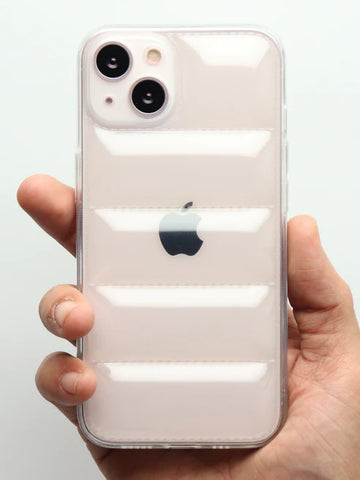 Transparent Puffon silicone case for Apple iPhone 14