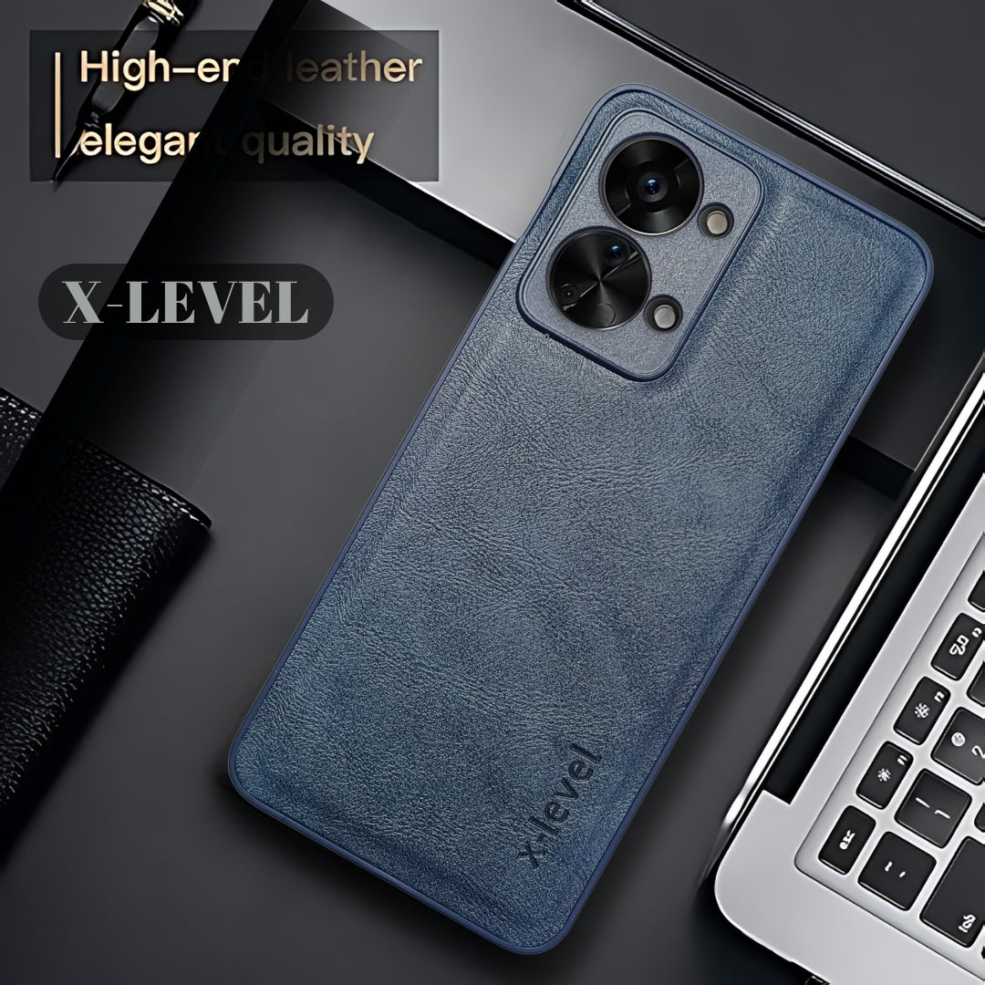 X-LEVEL Dark Blue Leather Case for Oneplus Nord 2T