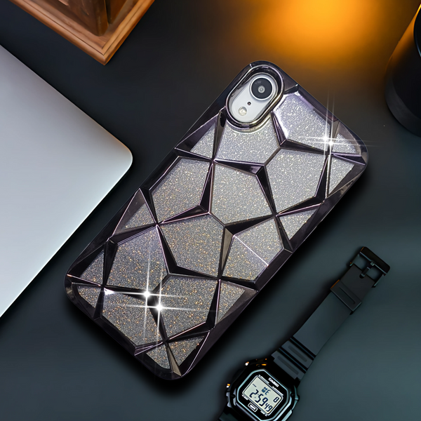 Dazzle Black Silicone case for Apple iphone XR