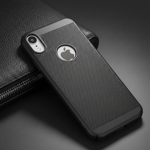 BREATHING Black Silicone Case for Apple Iphone XR