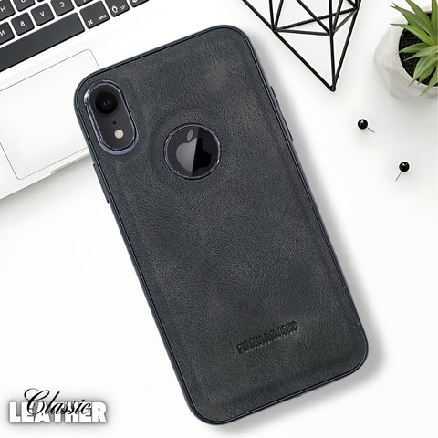 Black Classic Leather Case for Apple Iphone XR