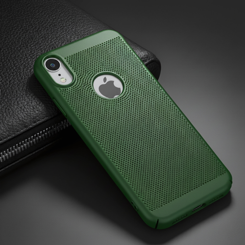 BREATHING Dark Green Silicone Case for Apple Iphone XR