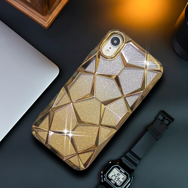 Dazzle Gold Silicone case for Apple iphone XR