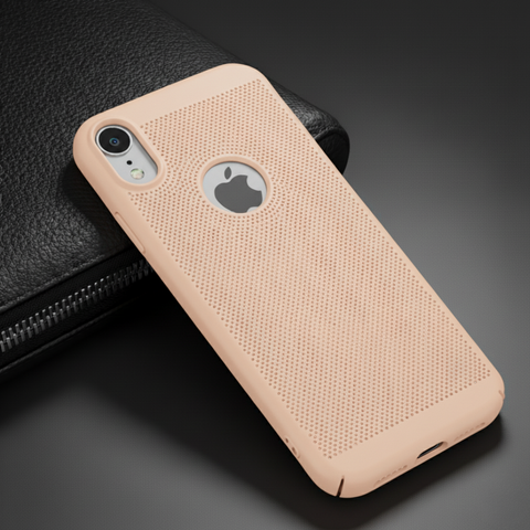 BREATHING Peach Silicone Case for Apple Iphone XR