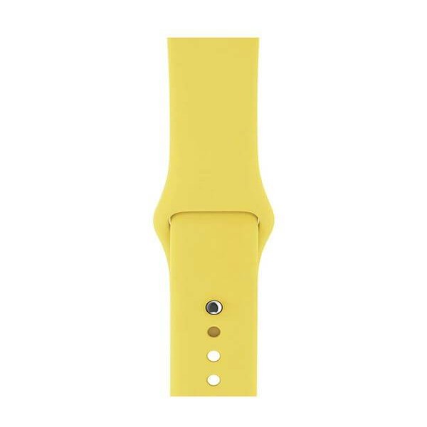 Yellow Plain Silicone Strap For Apple Watch Series 8 (38mm/40mm/41mm)