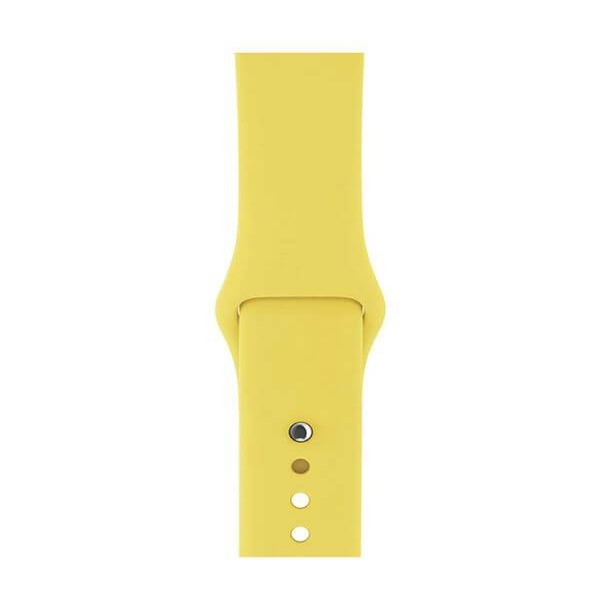Yellow Plain Silicone Strap For Watch Series 2 (42mm/44mm/45mm/46mm/49mm)