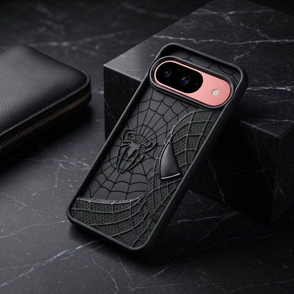 A SP-Superhero Engraved logo silicon Case for Google Pixel 9 Pro - The Hatke