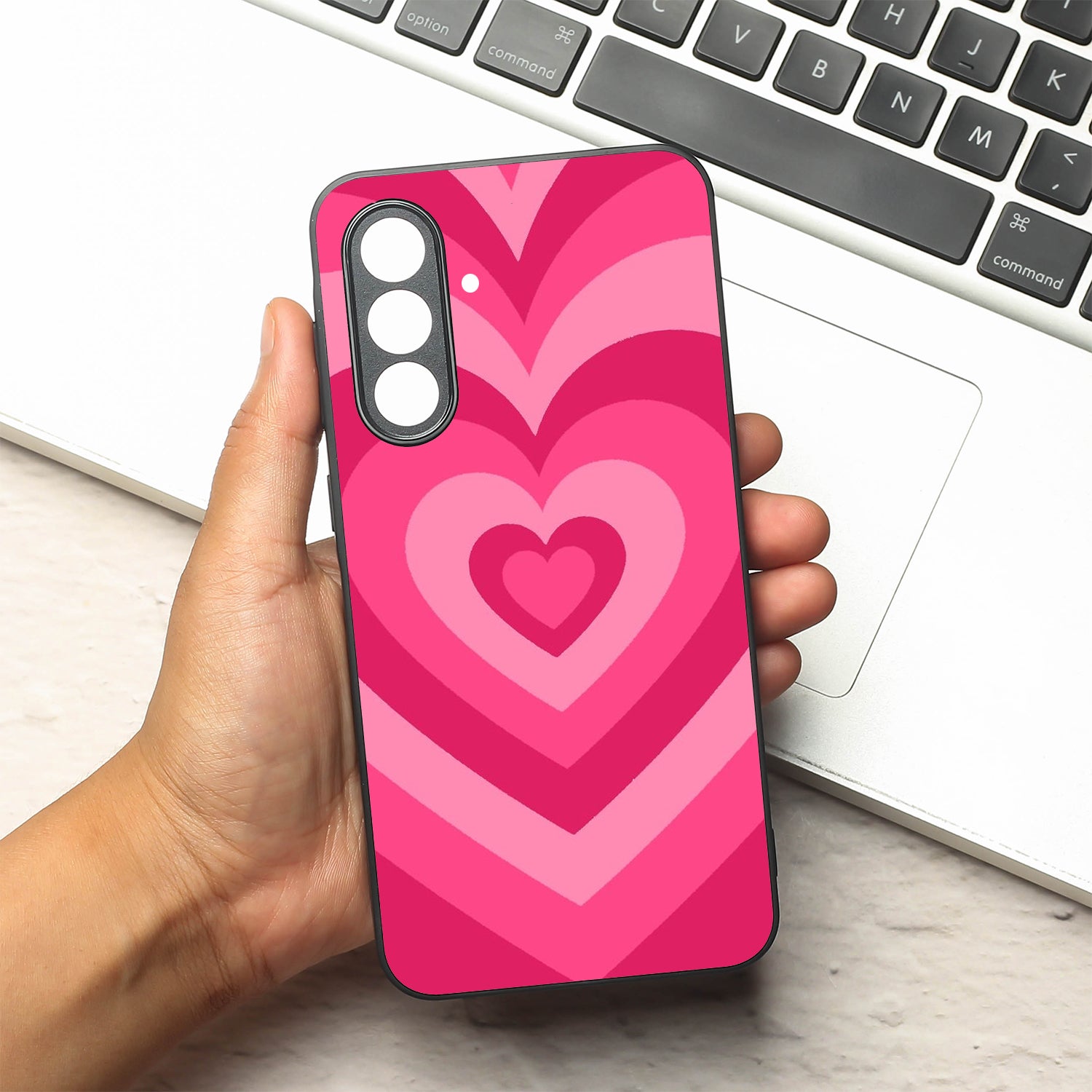 Retro Love metal back case for Samsung A55