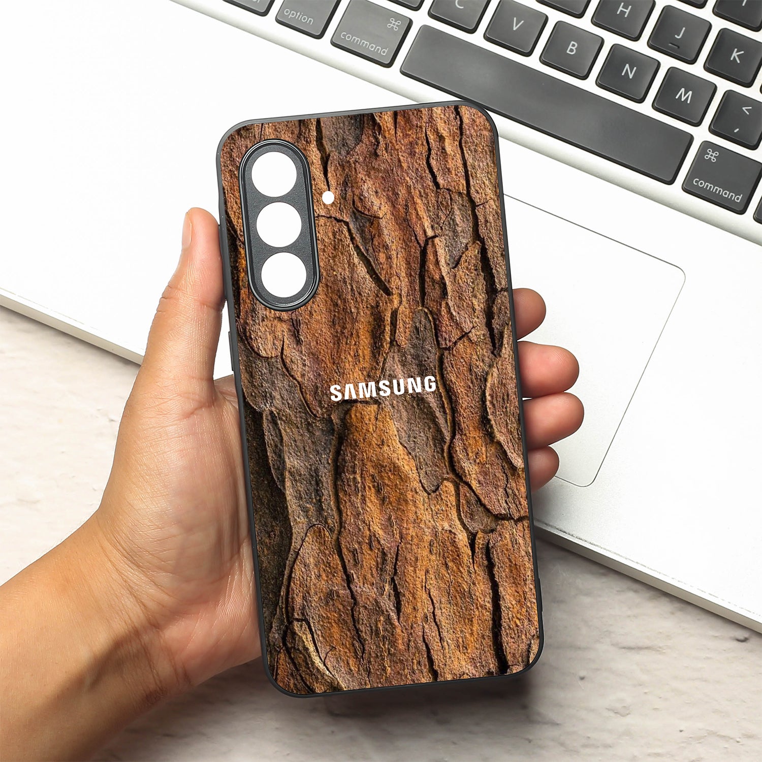 Wavy Grain metal back case for Samsung A55