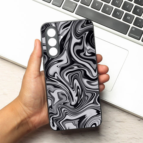 Blackout Marble metal back case for Samsung A55