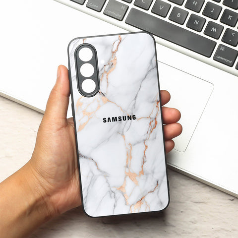Copper Luxe Marble metal back case for Samsung A55