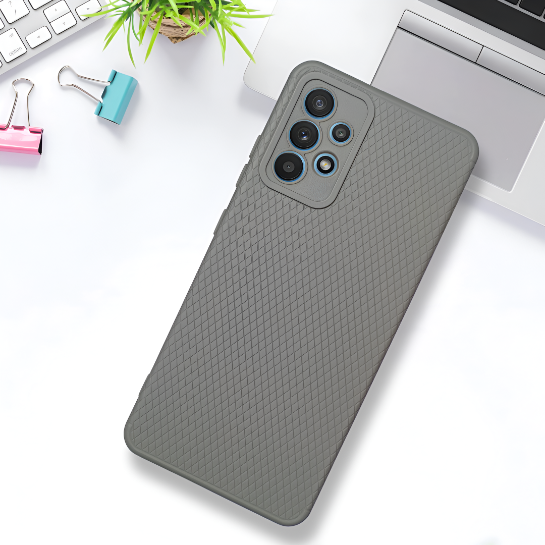 Grey Line Wave Silicone Case for Samsung A32