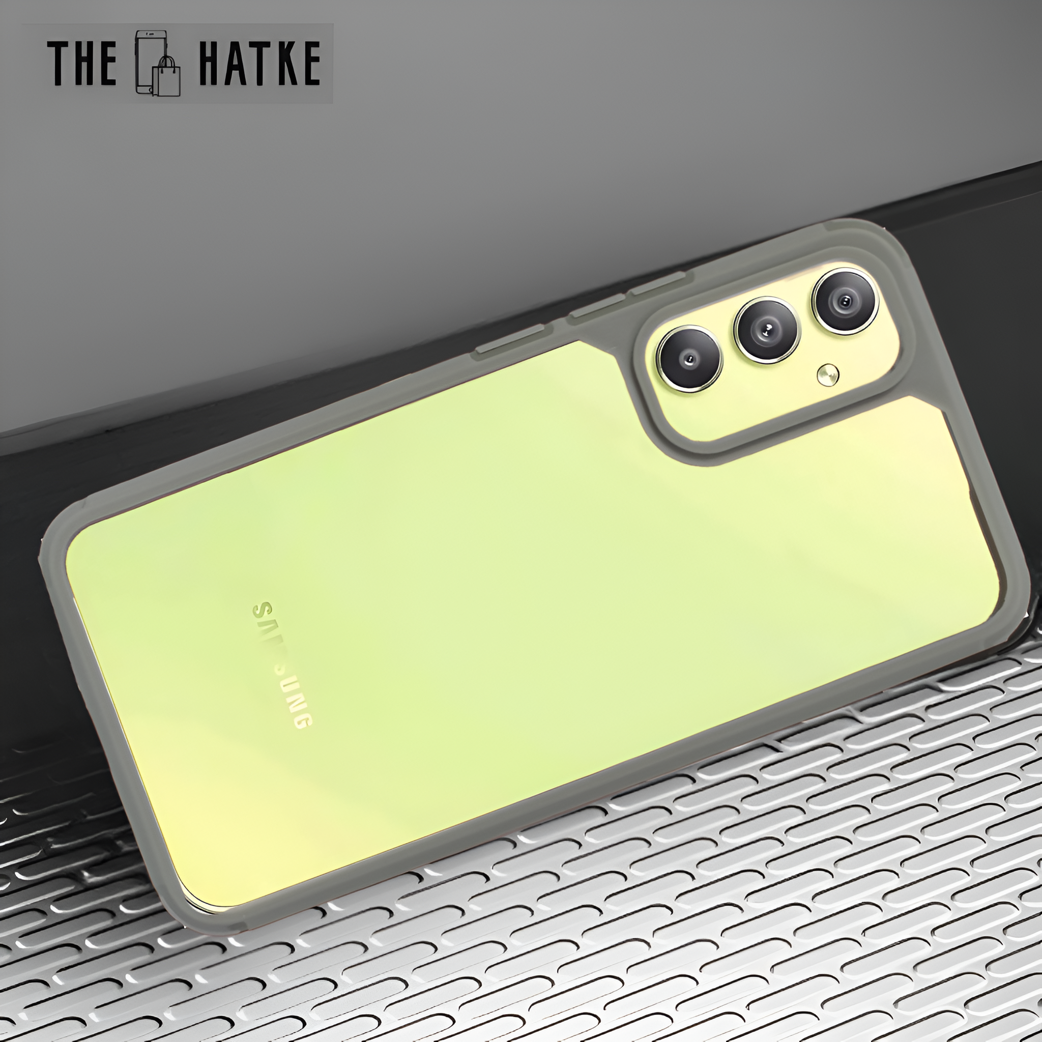 Pureview Grey Hybrid Shockproof Silicone Case for Samsung A34