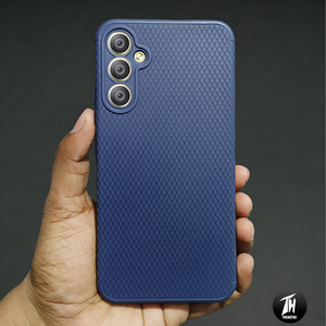 Dark Blue Line Wave Silicone Case for Samsung A34