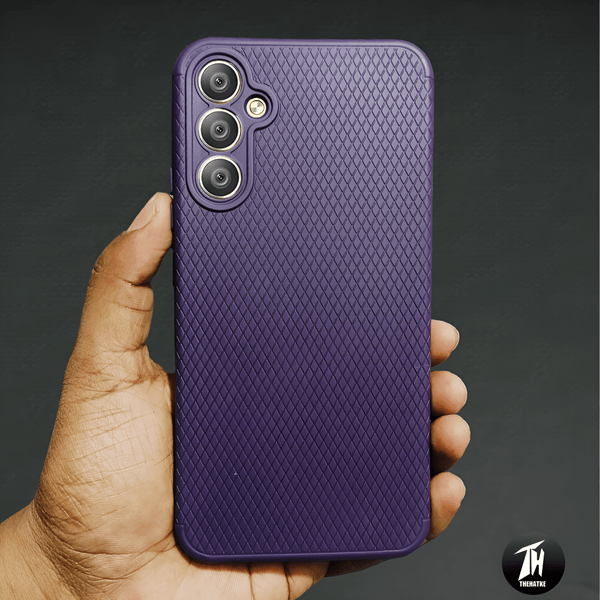 Deep Purple Line Wave Silicone Case for Samsung A17