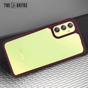 Pureview Mehroon Hybrid Shockproof Silicone Case for Samsung A34