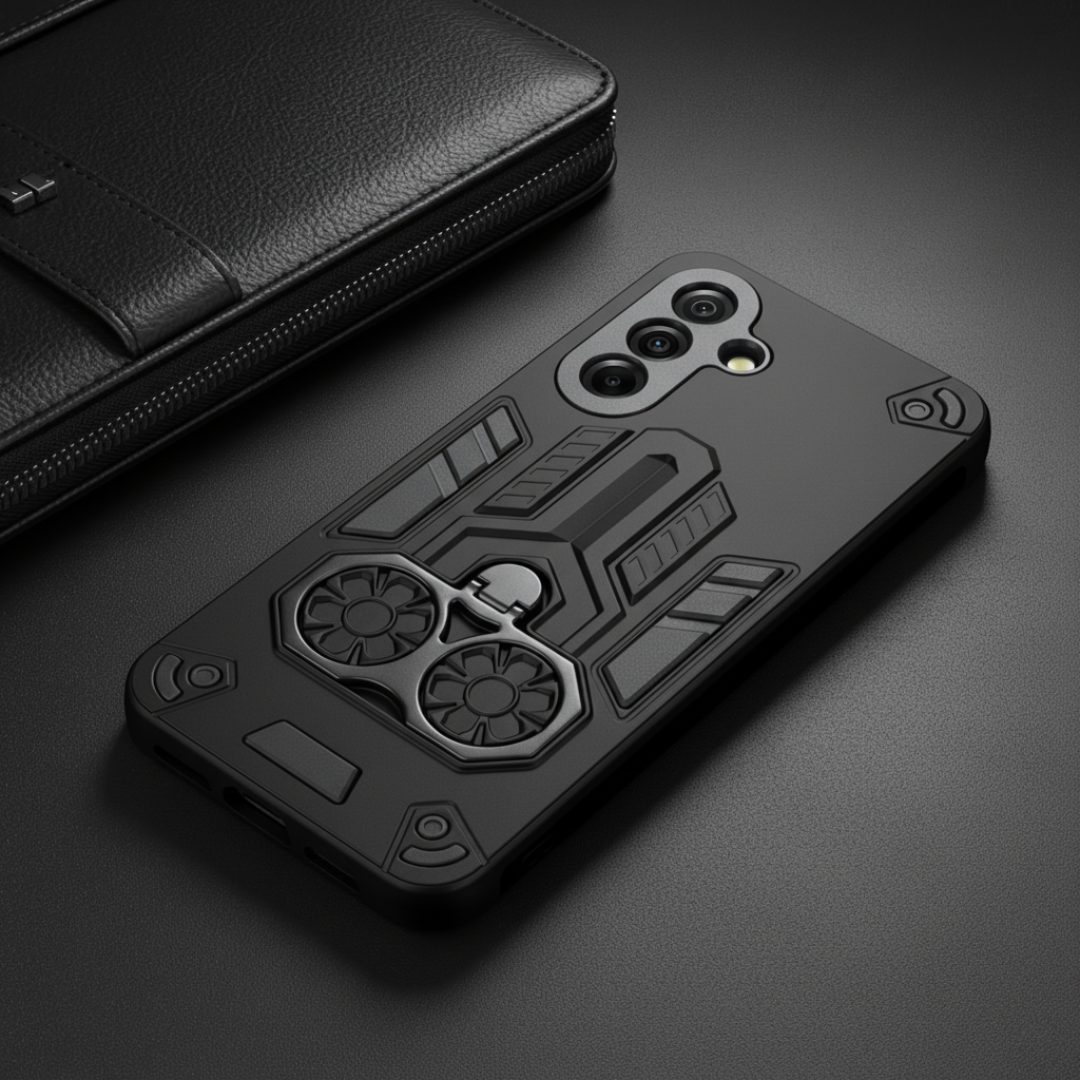 Black Cycle Armor Silicone Case for Samsung A36