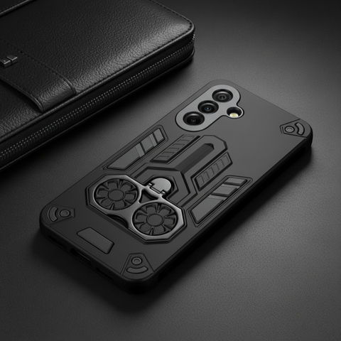 Black Cycle Armor Silicone Case for Samsung A36