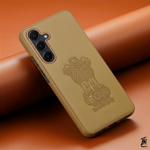 Ashoka Brown Leather Case for Samsung A35