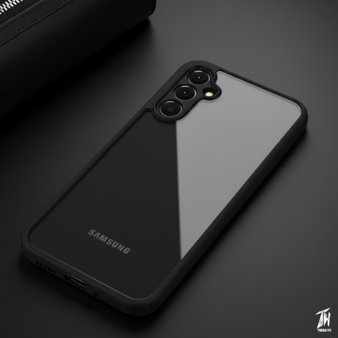 Pureview Black Hybrid Shockproof Silicone Case for Samsung A34