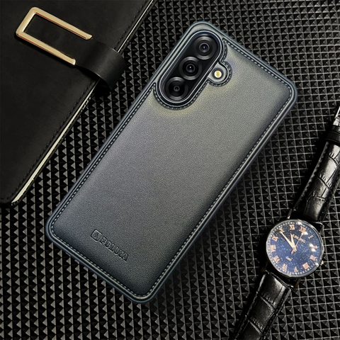 Prime Leather Black Leather Case for Samsung A36