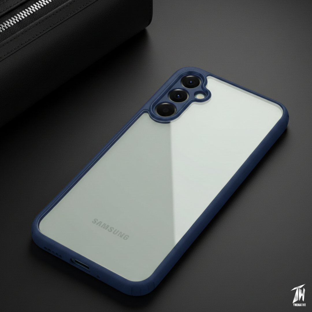 Pureview Dark Blue Transparent Silicone Case for Samsung A56