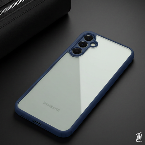 Pureview Dark Blue Transparent Silicone Case for Samsung A56