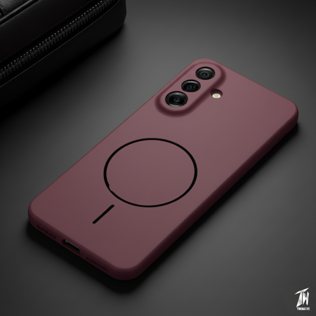 CAVEN Dark Pink Silicone case for Samsung A56