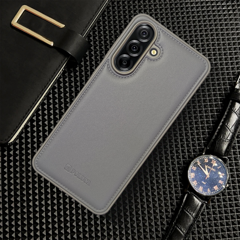 Prime Leather Grey Leather Case for Samsung A56