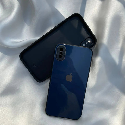 Dark Blue camera Safe mirror case for Apple Iphone Xs Max