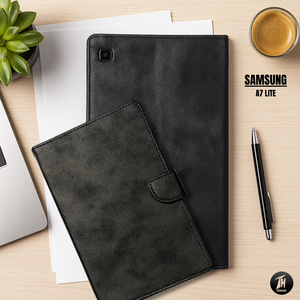 Velvet Black Flip Leather Case for Samsung Galaxy Tab A7 Lite 8.7 inch