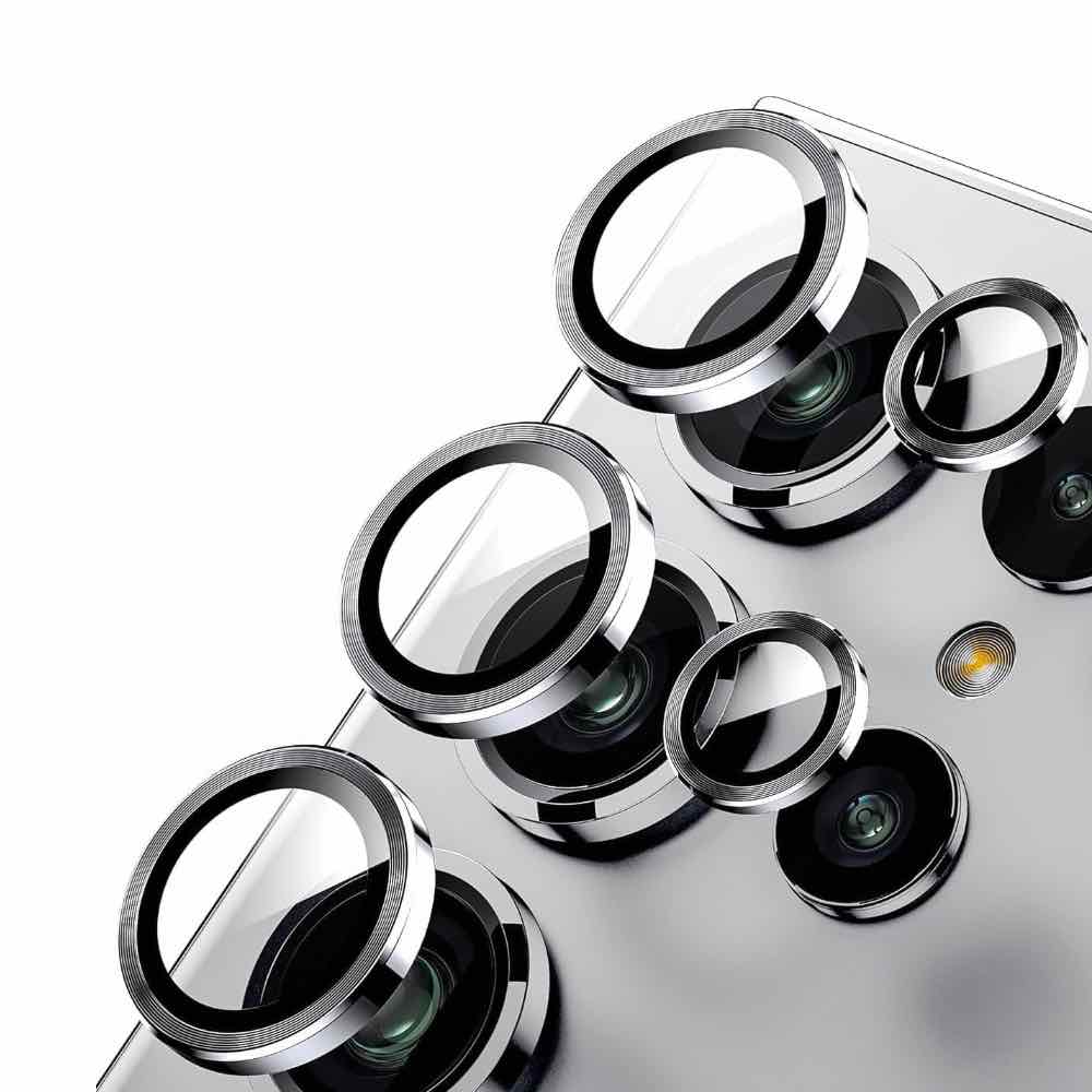 Silver Metallic camera ring lens guard for Samsung S25 ultra