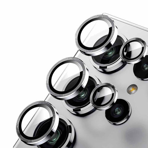 Silver Metallic camera ring lens guard for Samsung S25 ultra