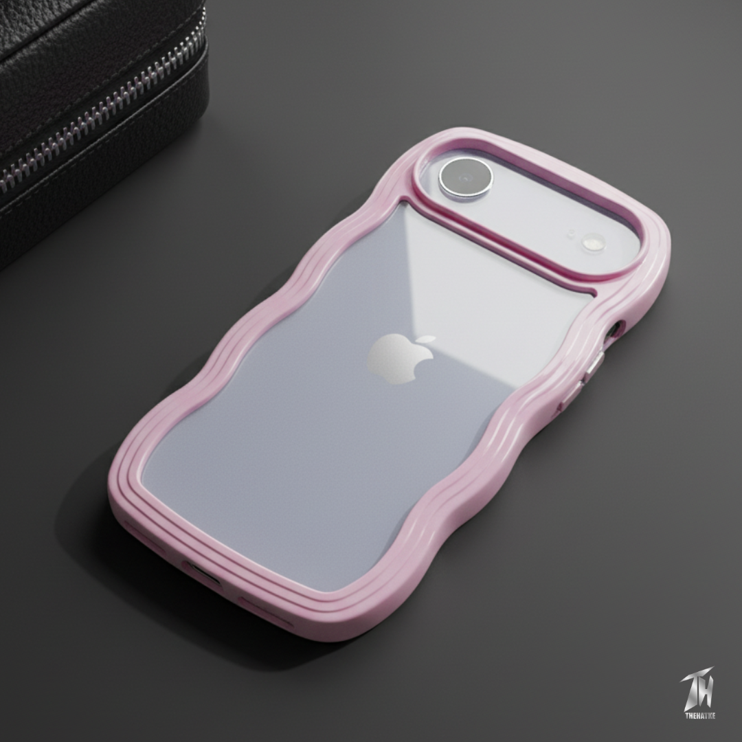 Pink Zig Zag Frame  Silicon Case for Apple Iphone Air