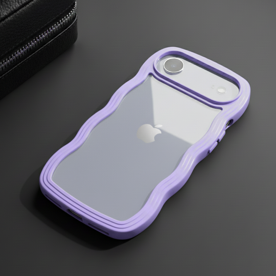 Purple Zig Zag Frame  Silicon Case for Apple Iphone Air