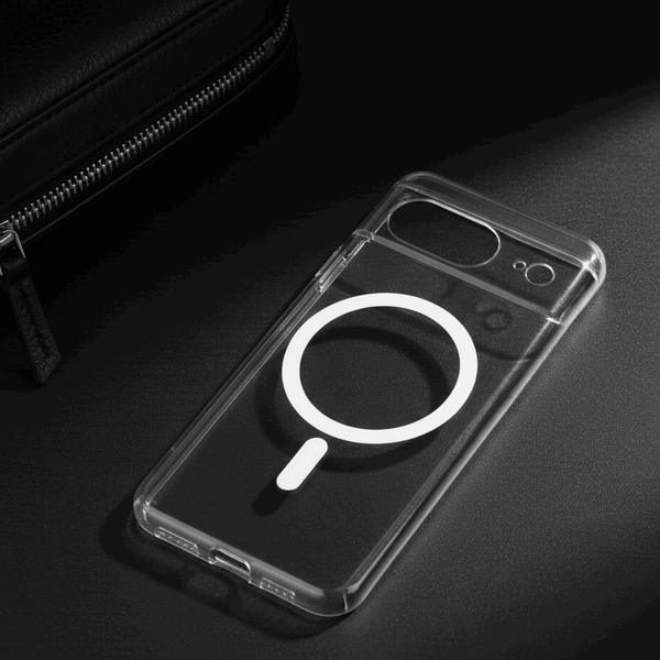 Anti Yellow Magsafe Clear Transparent Silicone case for Google Pixel 7 - The Hatke