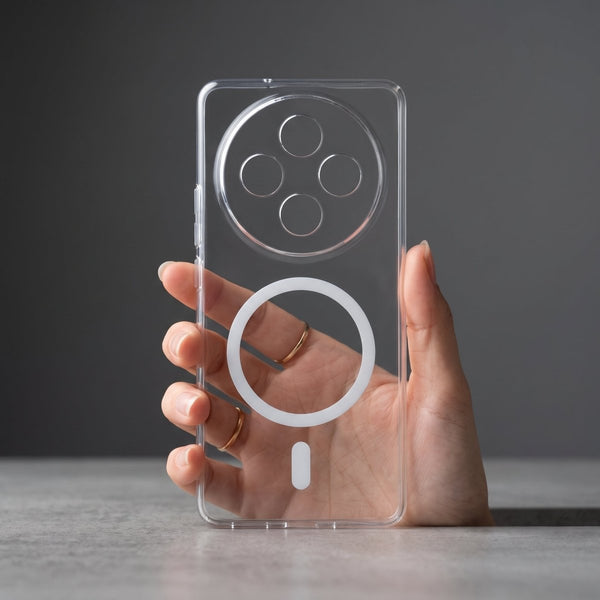Anti Yellow MagSafe Clear Transparent Silicone case for Vivo Y300 Pro - The Hatke
