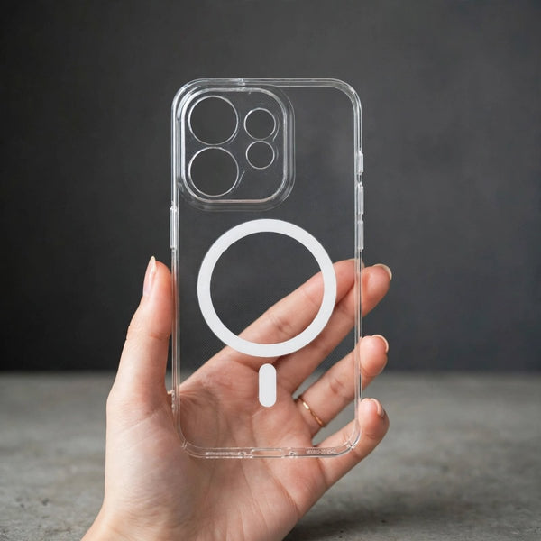 Anti Yellow Magsafe Transparent Case for Oppo Reno 16 - The Hatke