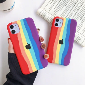 Rainbow Silicone Case for Apple iphone 12
